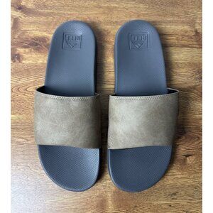 Reef One Men's Size 11 Slide Sandals Grey/Tan